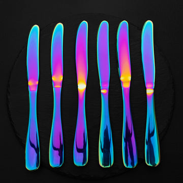 6 Knives Multi Colored Golden Qareenay Manzil® branded